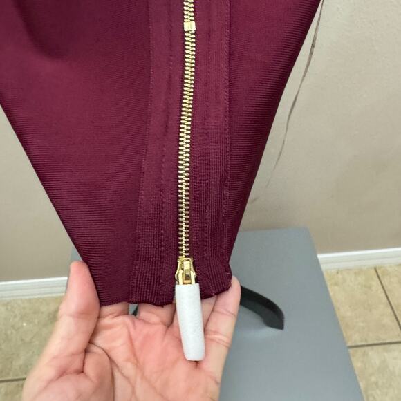 House of CB London "Anelle" Wine Red Bandage Dress - Size Large - New with Tags - Picture 14 of 16